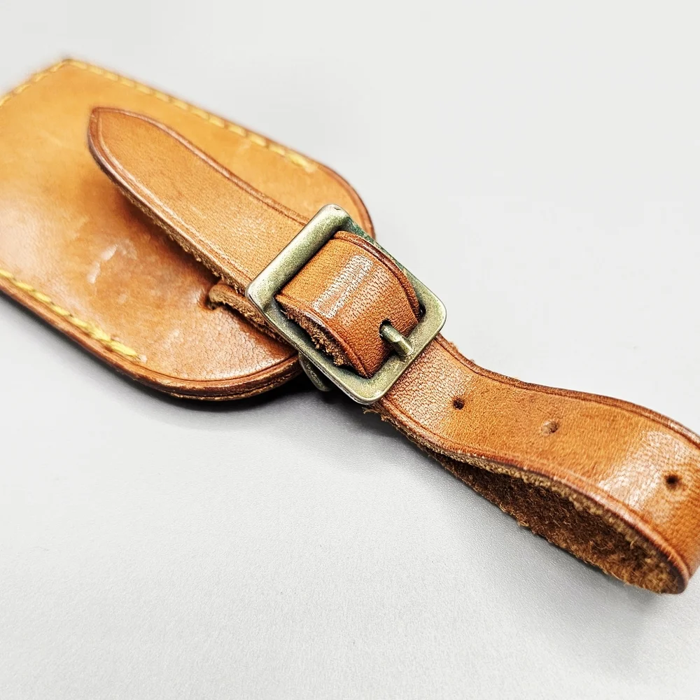 Louis Vuitton Tan Leather Luggage Tag